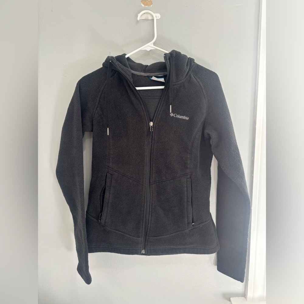 Columbia zip up polar fleece jacket with hood fleece women’s medium